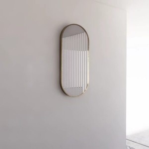 Me Brushed Gold Framed Oval Mirror 450 * 900